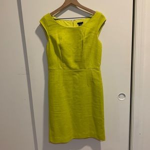 Ann Taylor Yellow Textured Sheath Dress Size 4